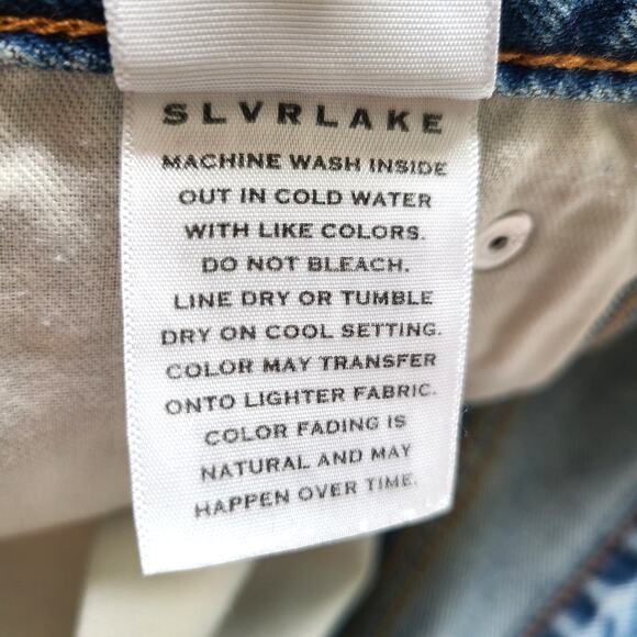 SLVERLAKE Hero Last Goodbye High Waist Ankle Blue Jeans Raw Hem Womens Size 27 - Picture 9 of 14